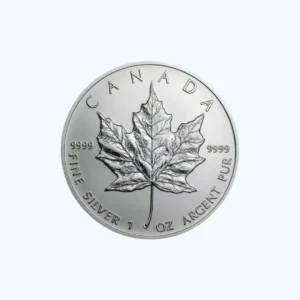 Silver Canadian Maple Leaf